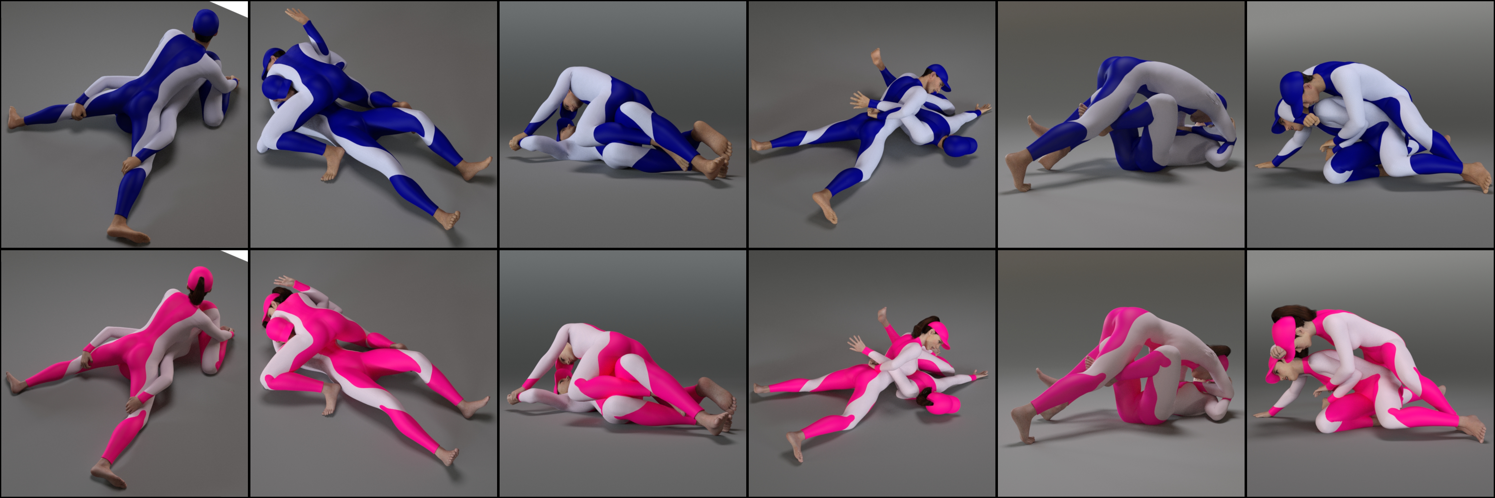 Grappling Poses Volume 5 for Genesis 8 and 8.1 Grappling Poses Volume 5 for Genesis 8 and 8.1 by: atrilliongames, 3D Models by Daz 3D