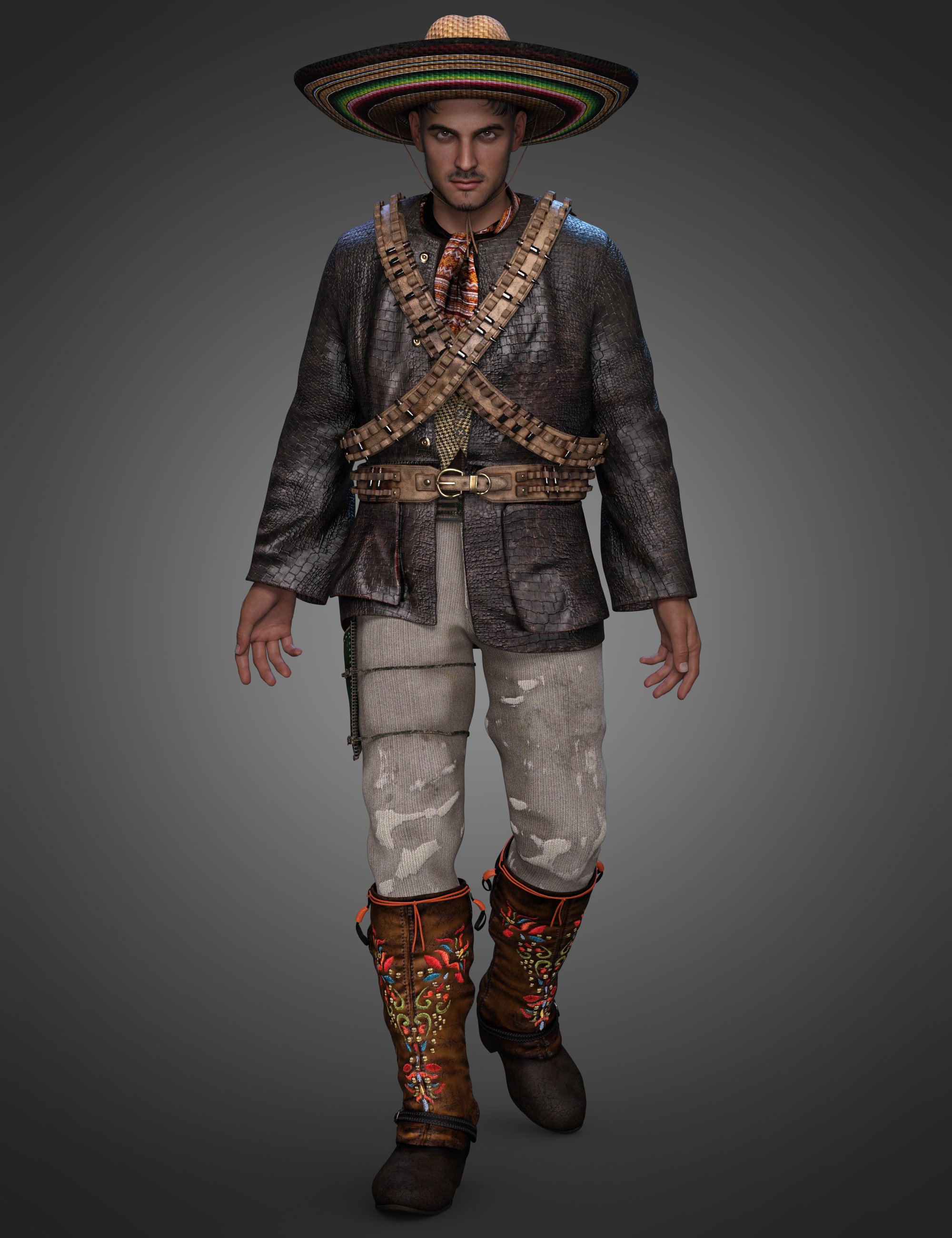 Guerrillero Outfit for Genesis 8 and 8.1 Males by: Barbara BrundonUmblefuglyShox-Design, 3D Models by Daz 3D