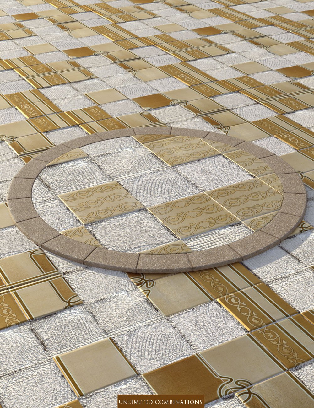 Sumptuous Metallic Tile Shader Builder by: ForbiddenWhispers, 3D Models by Daz 3D