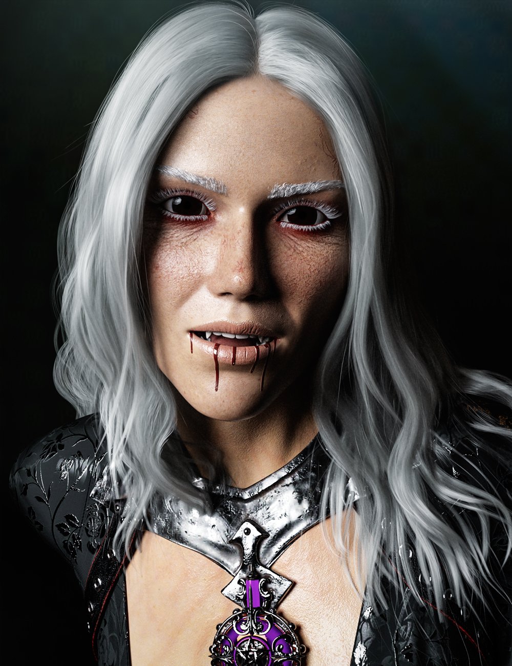 Dhampir the Dark Angel for Genesis 8.1 Female by: Colm Jackson, 3D Models by Daz 3D