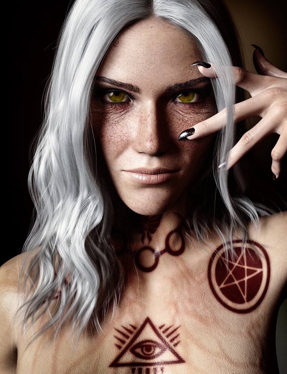 Dhampir the Dark Angel for Genesis 8.1 Female by: Colm Jackson, 3D Models by Daz 3D