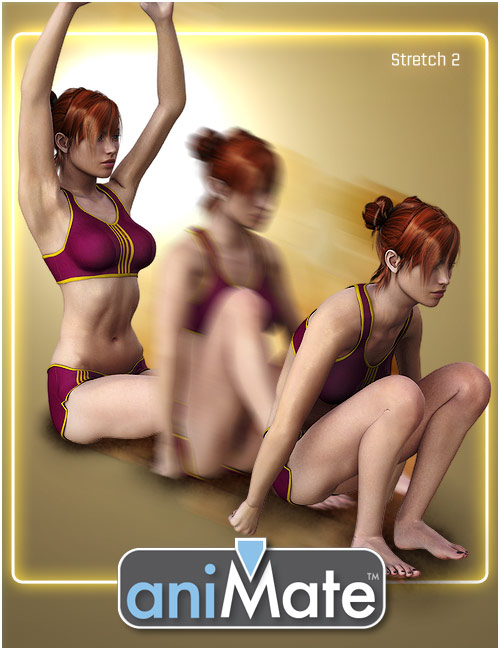aniMate Yoga Stretch by: GoFigure, 3D Models by Daz 3D