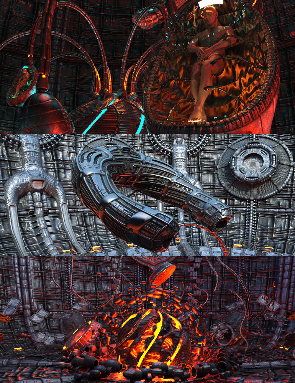 Alien Station Kit by: midnight_stories, 3D Models by Daz 3D
