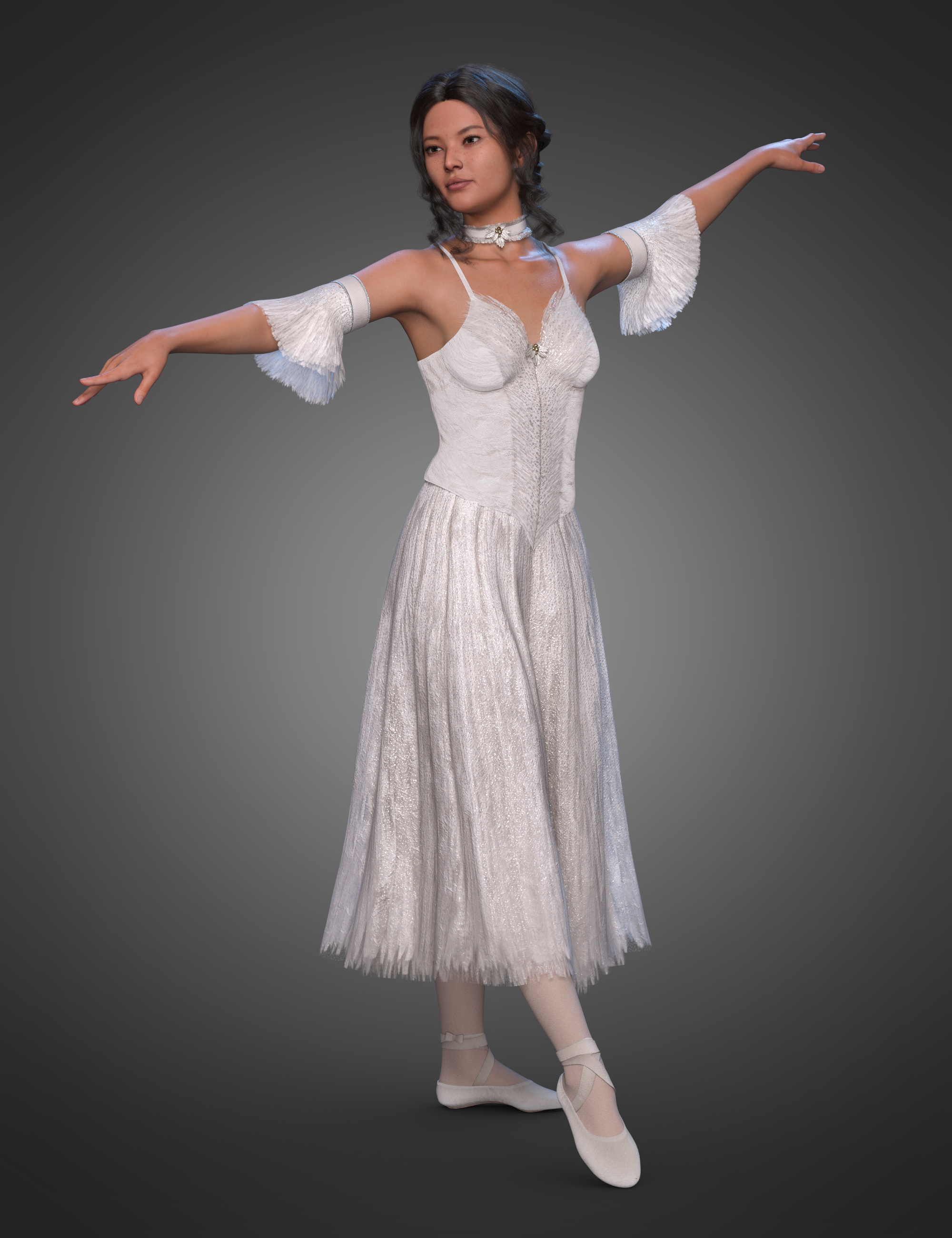 dForce Ballet Dreams for Genesis 8.1 Female by: Arki, 3D Models by Daz 3D