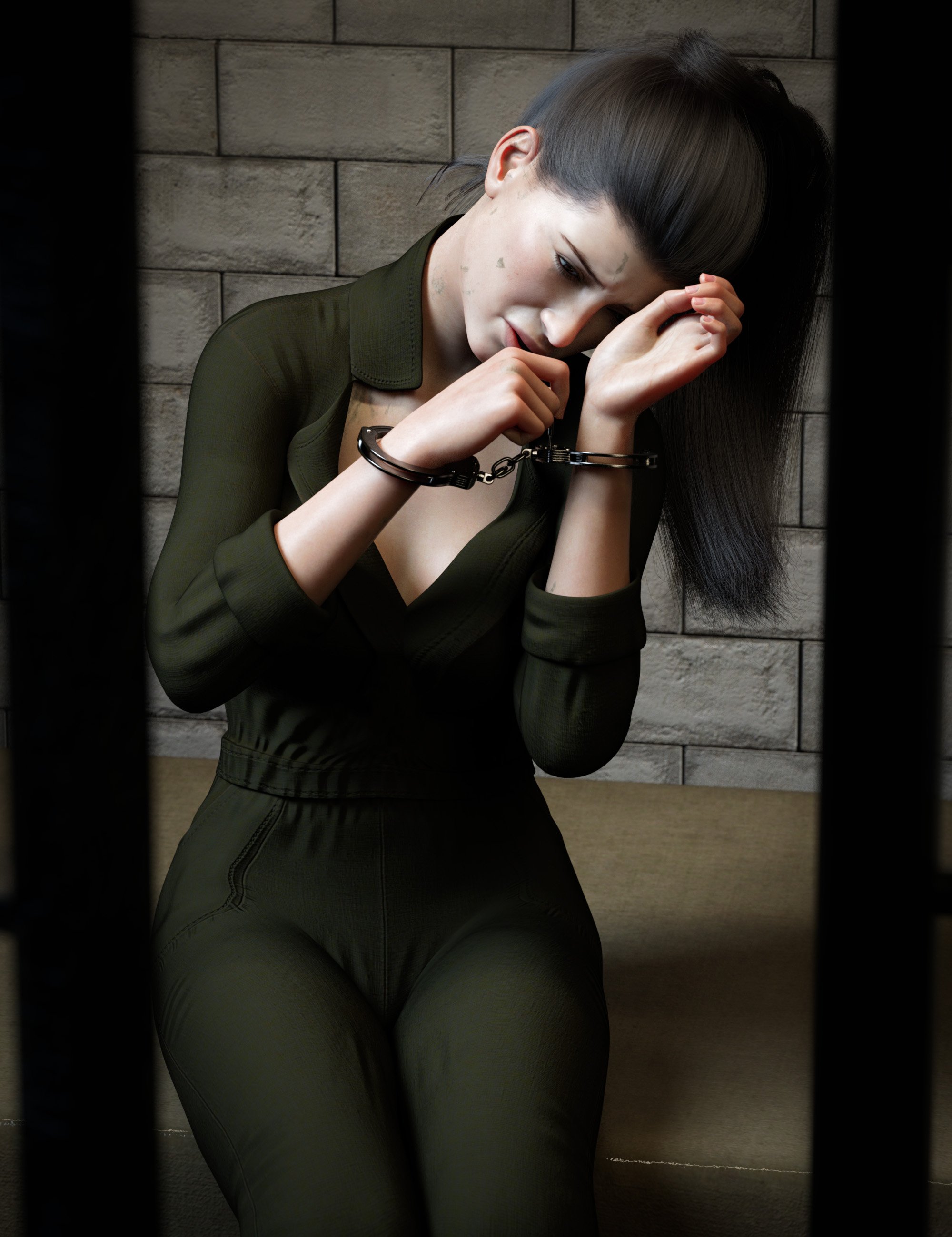 Z In Handcuffs - Prop and Poses for Genesis 8 and 8.1 by: Zeddicuss, 3D Models by Daz 3D