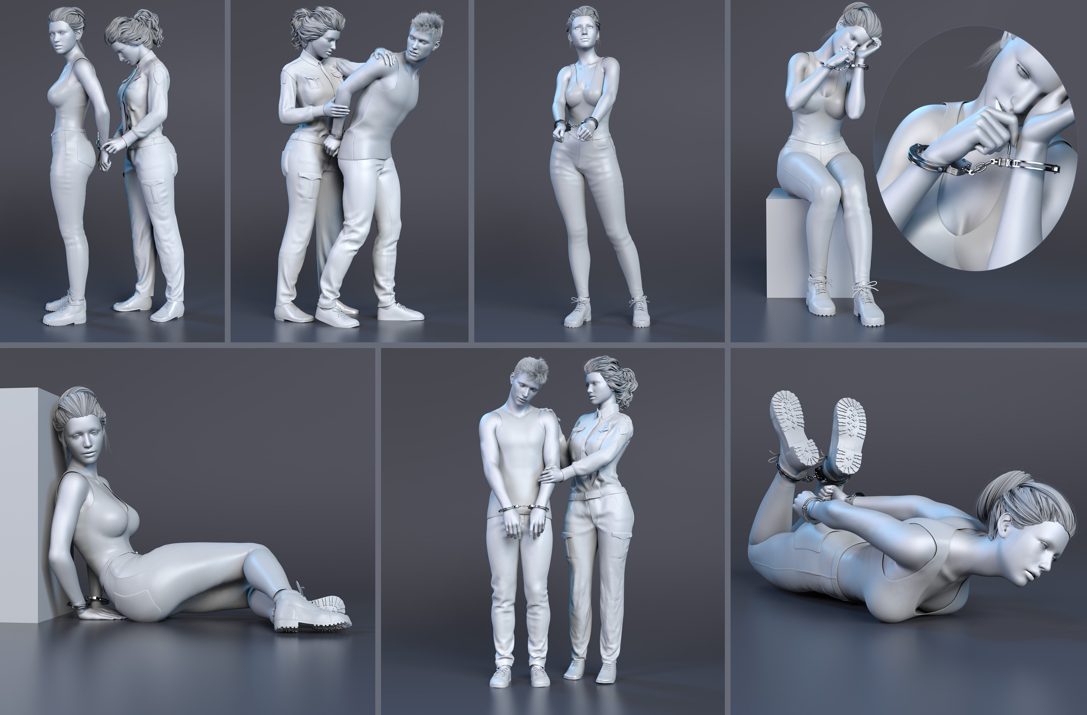 Z In Handcuffs - Prop and Poses for Genesis 8 and 8.1 Z In Handcuffs - Prop and Poses for Genesis 8 and 8.1 by: Zeddicuss, 3D Models by Daz 3D