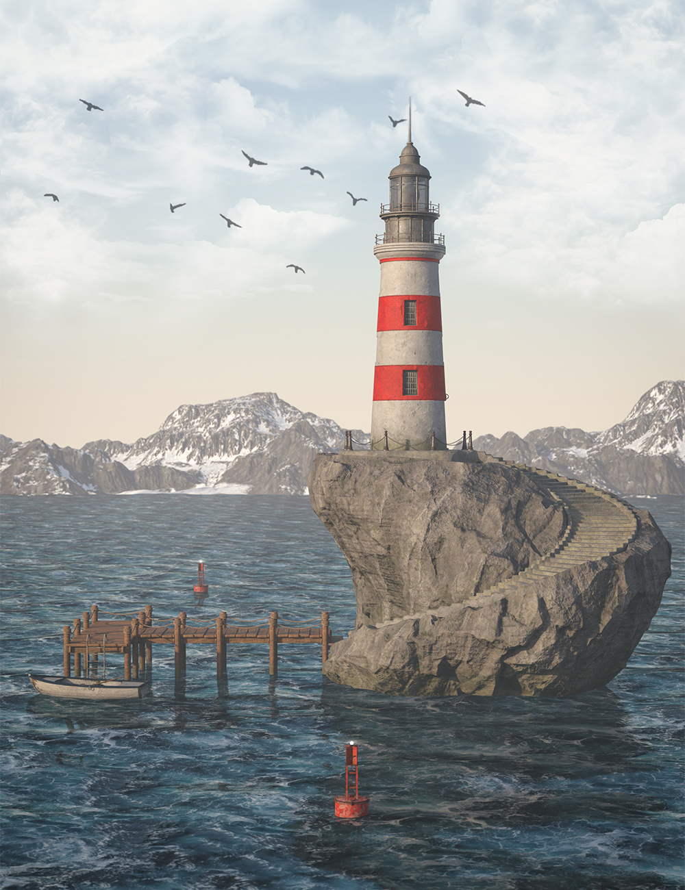 Old Lighthouse by: 3dLab, 3D Models by Daz 3D