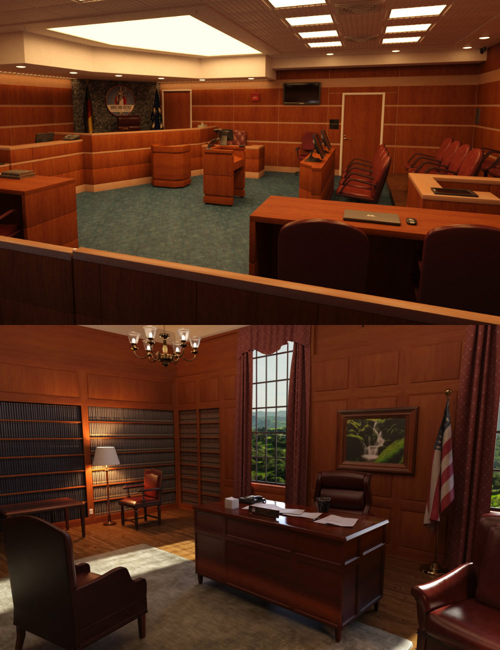 FG Courtroom by: IronmanFugazi1968, 3D Models by Daz 3D