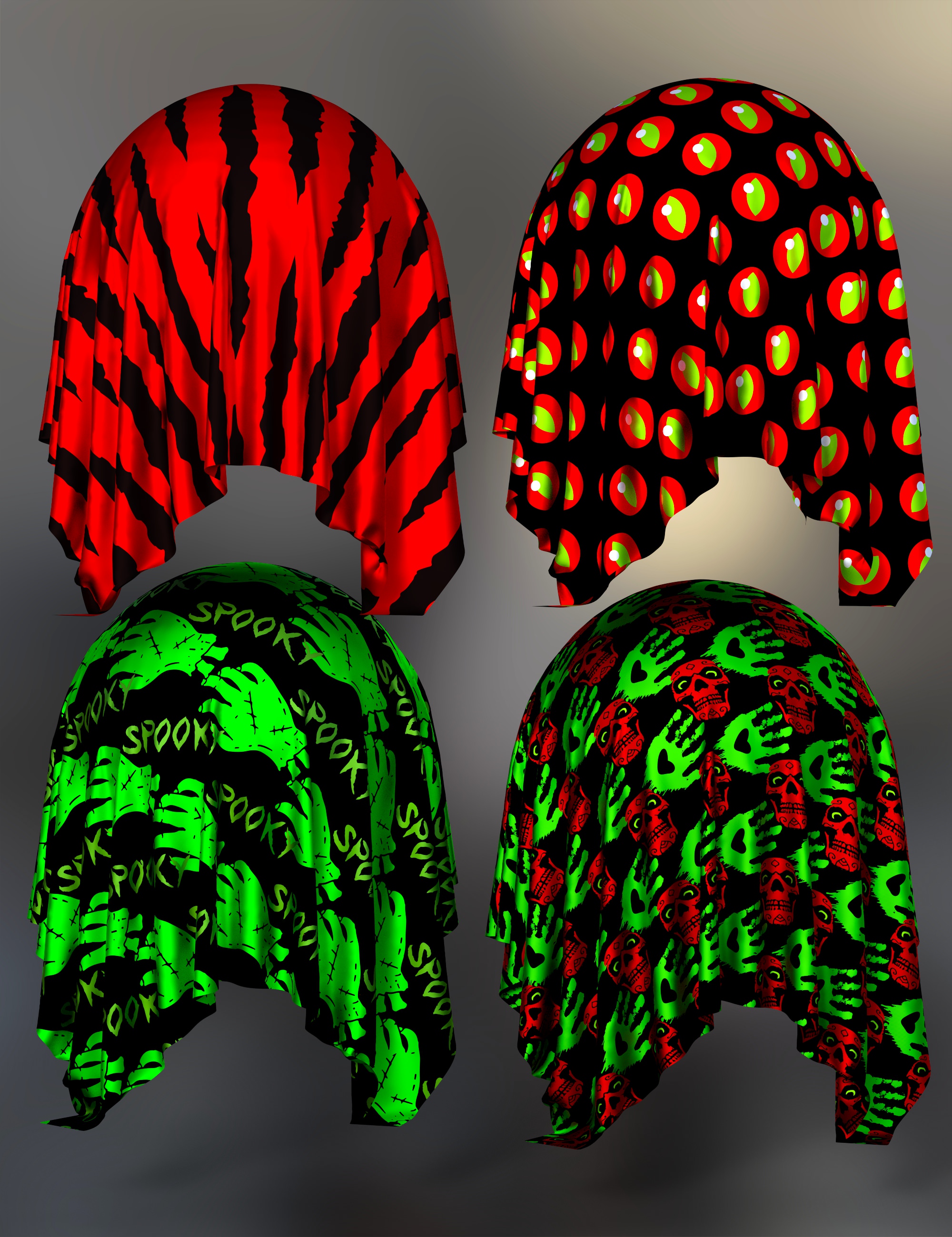 Spooky Fabric Iray Shaders Spooky Fabric Iray Shaders by: Nelmi, 3D Models by Daz 3D