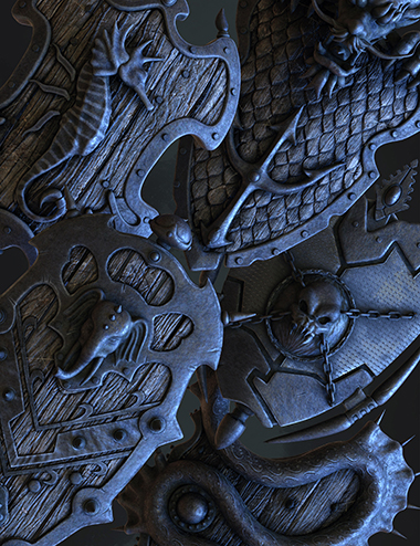 Warrior Animal Shields by: fjaa3d, 3D Models by Daz 3D