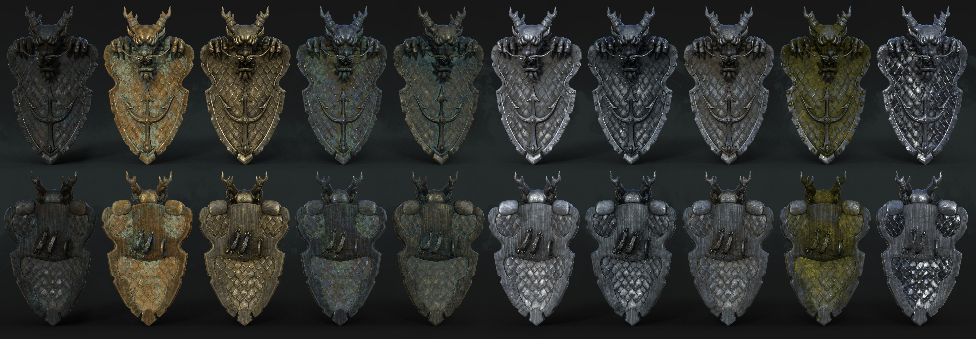 Warrior Animal Shields Textures by: fjaa3d, 3D Models by Daz 3D