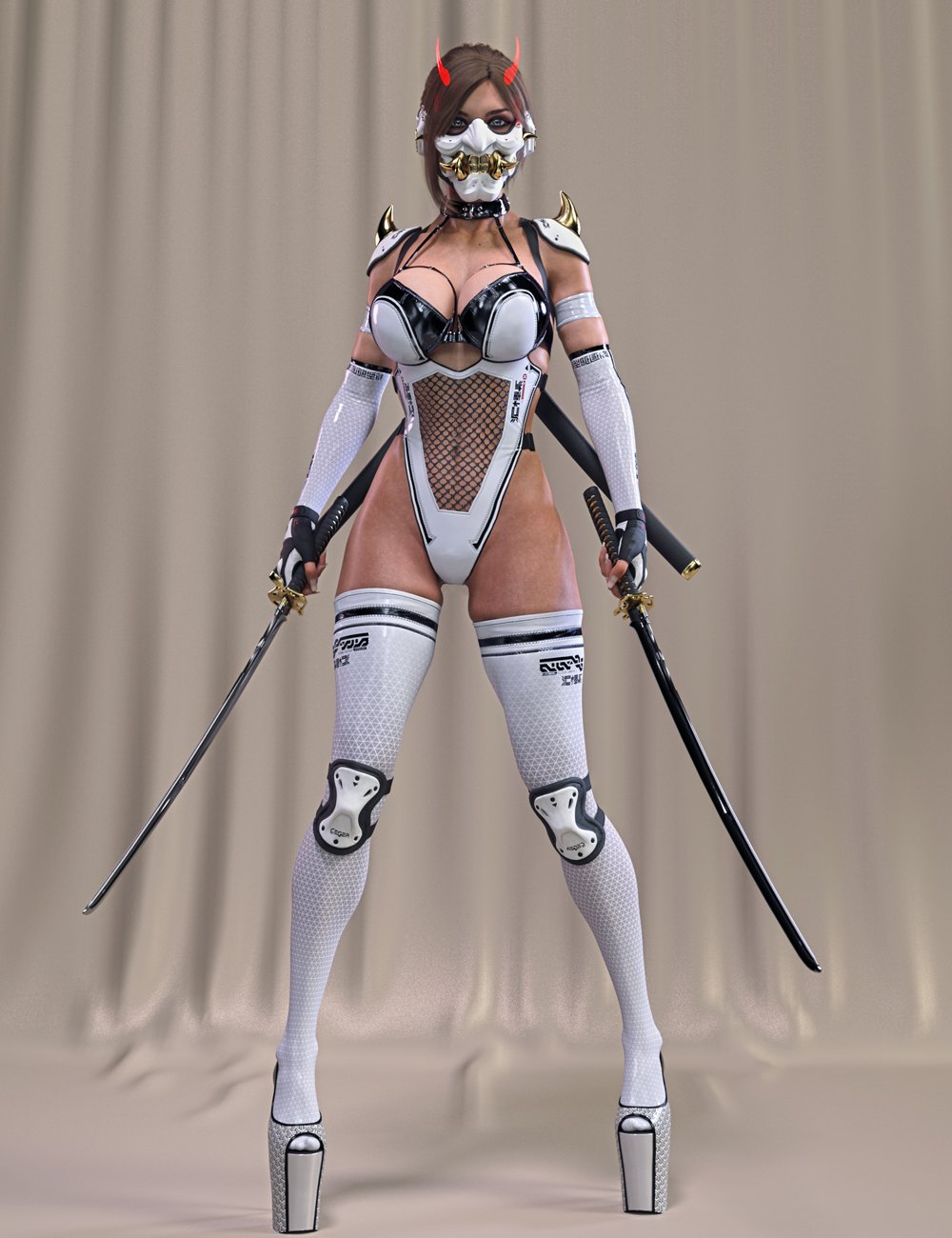 Cyber Samurai Expansion for Umbra Outfit by: Herschel Hoffmeyer, 3D Models by Daz 3D