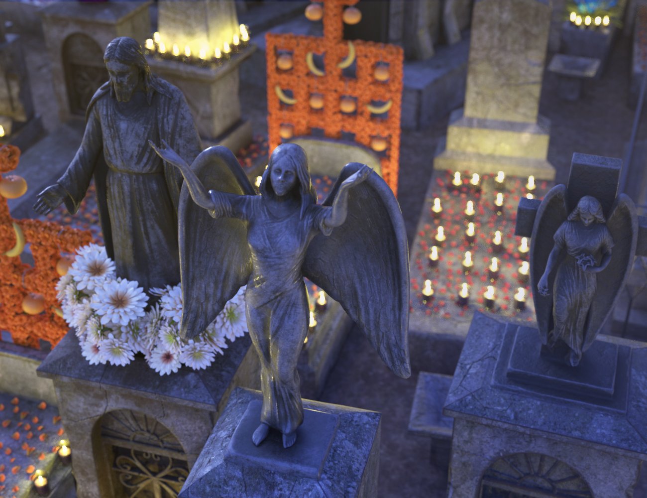Day of the Dead Cemetery by: Charlie, 3D Models by Daz 3D