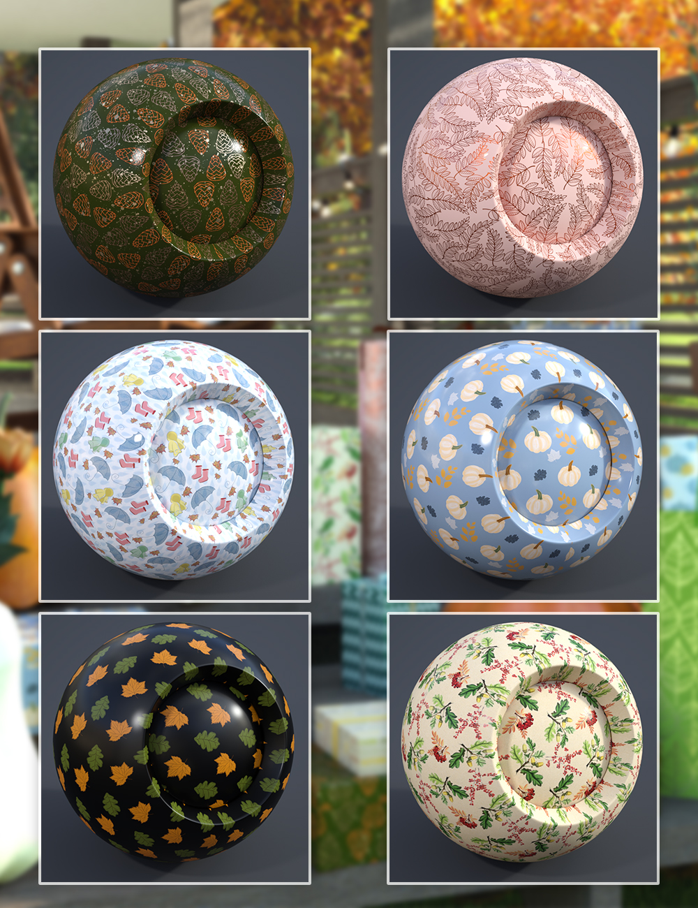 Wrapping Paper - Autumn by: Dimidrol, 3D Models by Daz 3D