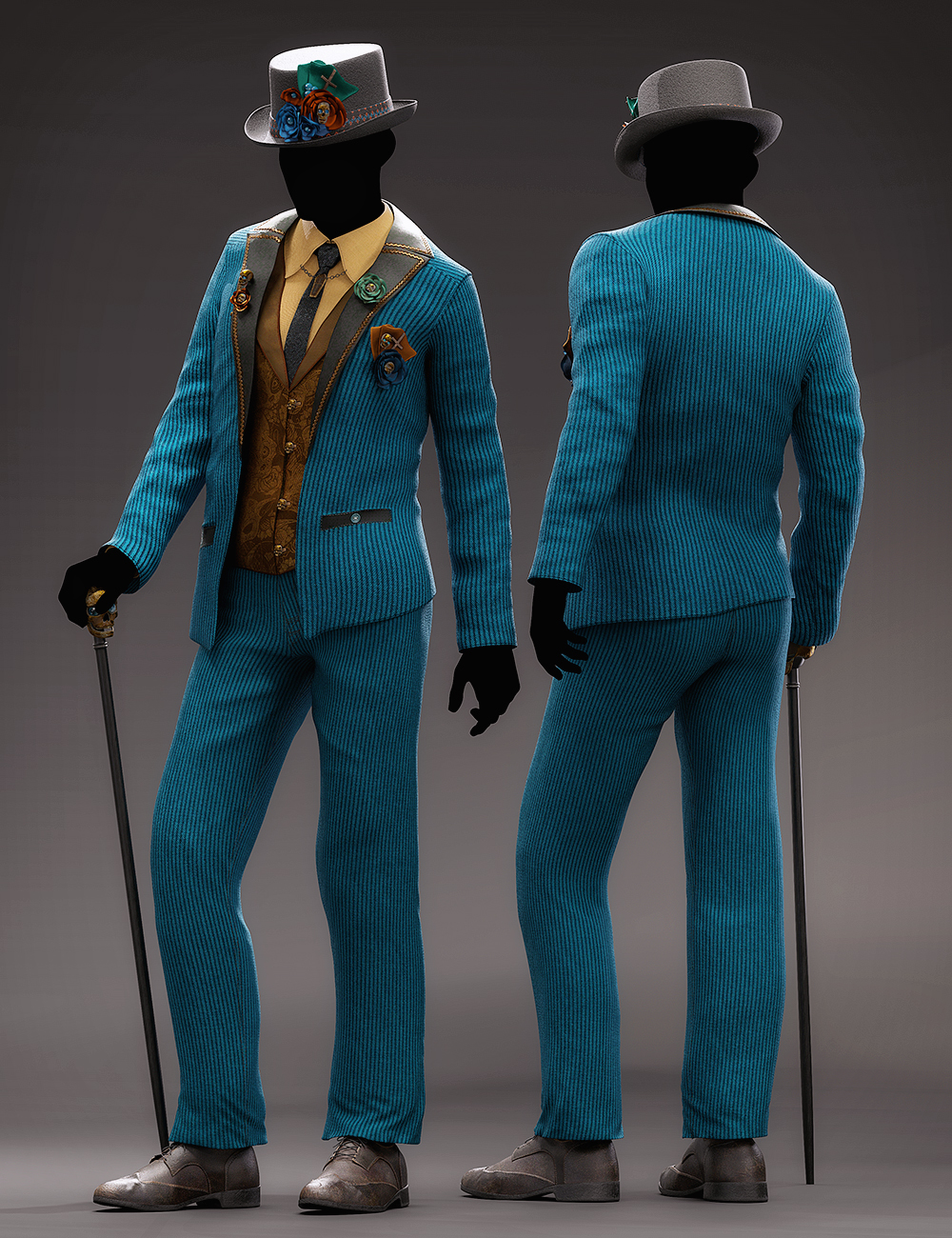 Dia De Los Muertos Male Outfit Textures | Daz 3D