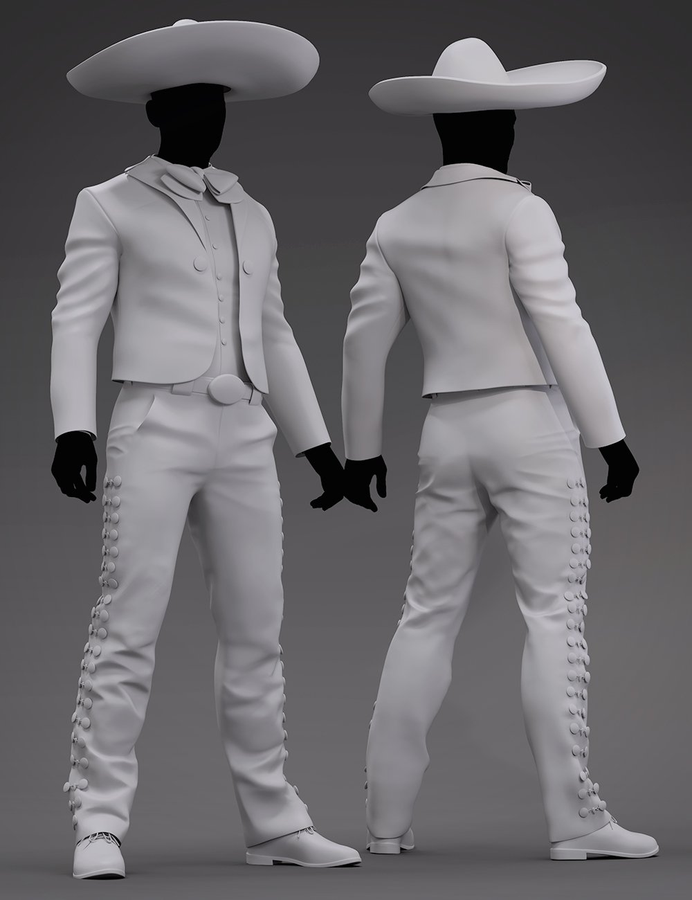 Mariachi Outfit for Genesis 8 and 8.1 Males by: MadaAnna Benjamin, 3D Models by Daz 3D