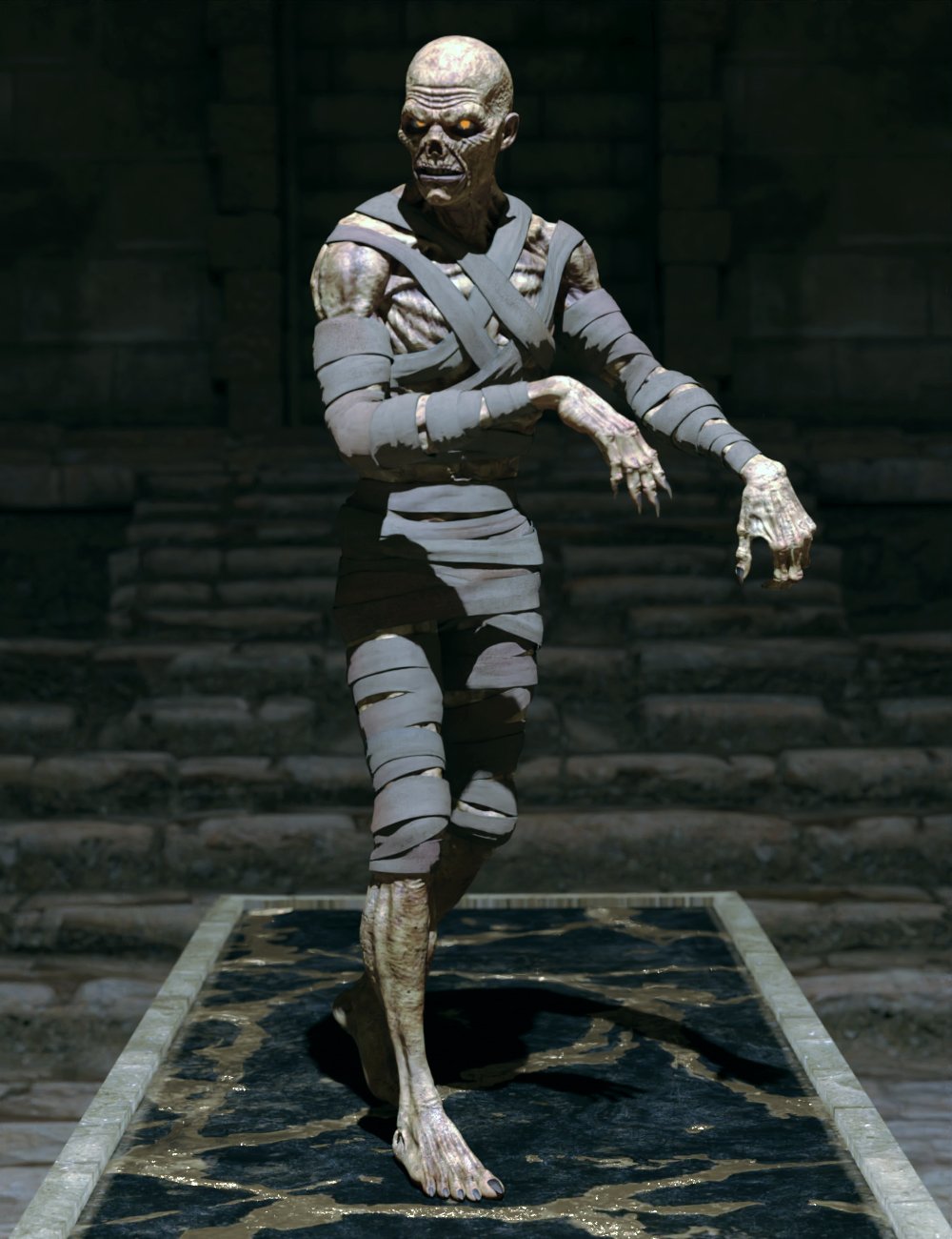 Risen Mummy Poses for Genesis 8 Male and Mummy HD by: Quixotry, 3D Models by Daz 3D