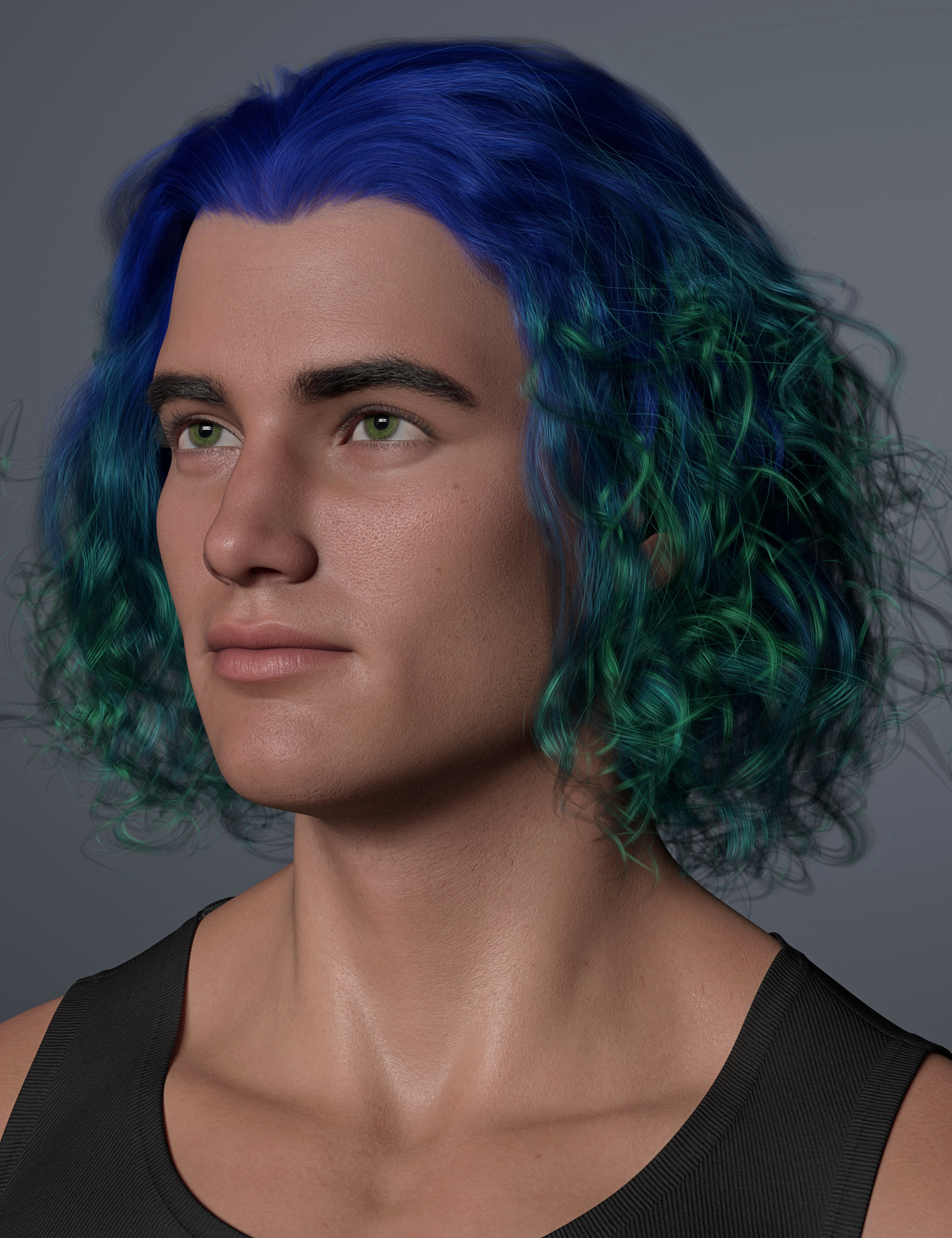 Curly Swept Style Hair Textures Curly Swept Style Hair Textures by: outoftouch, 3D Models by Daz 3D