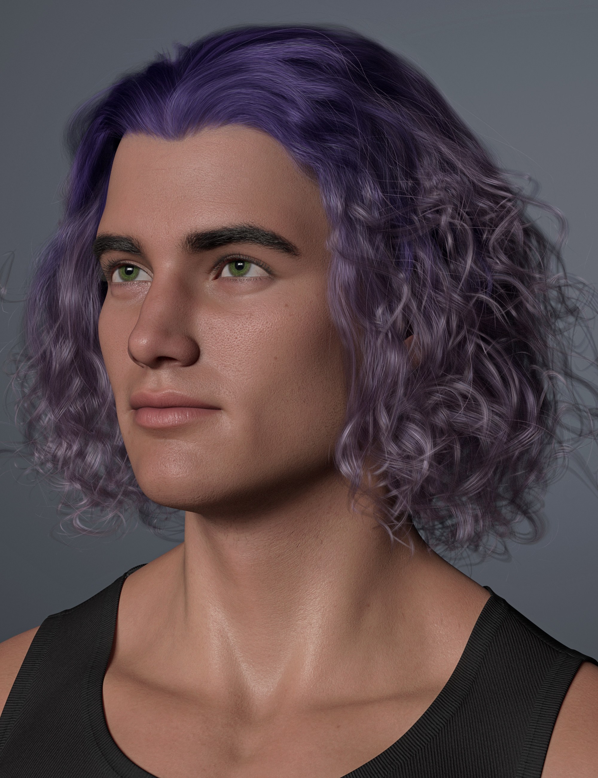 Curly Swept Style Hair Textures by: outoftouch, 3D Models by Daz 3D