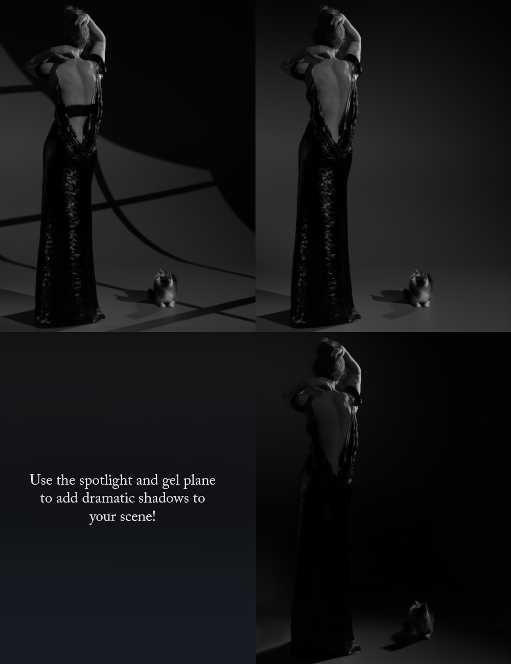 Low-Key Noir Lighting for Iray by: Quixotry, 3D Models by Daz 3D