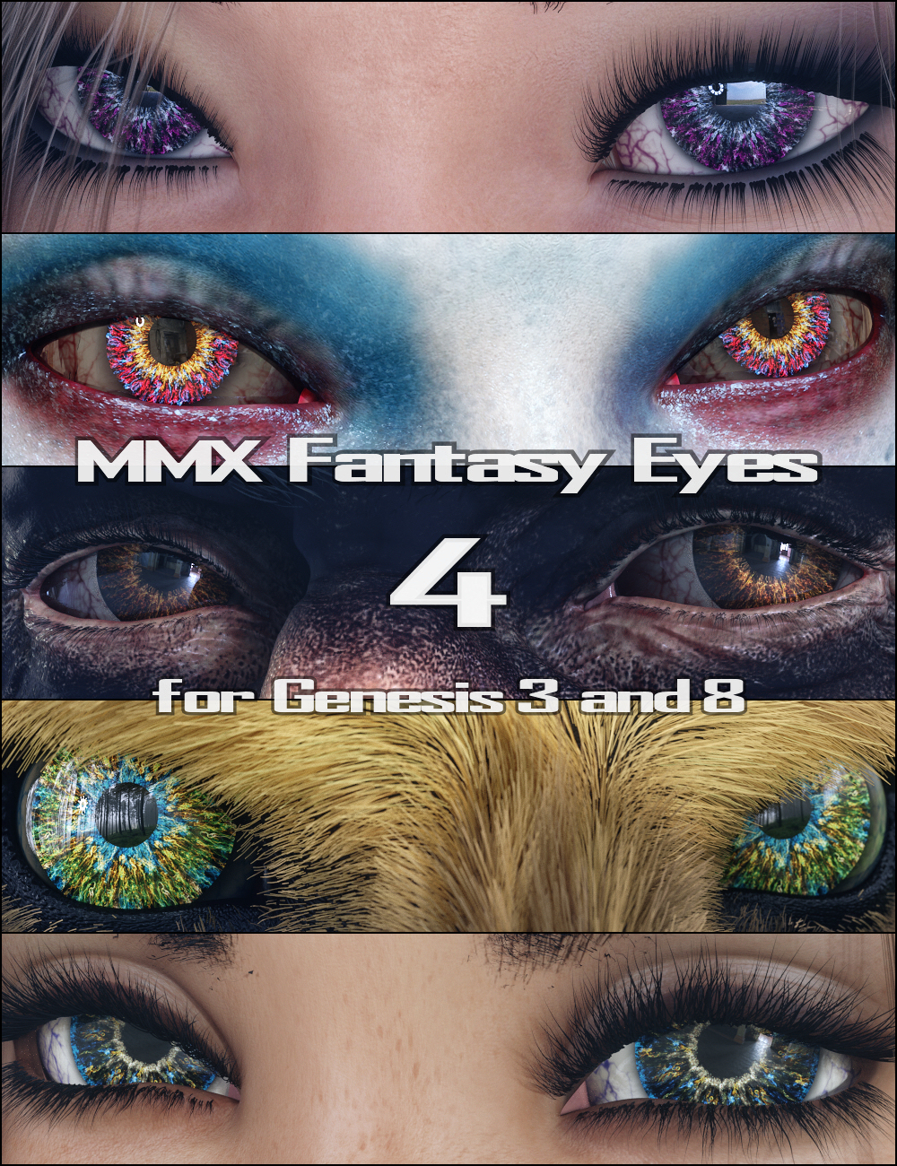 MMX Fantasy Eyes 4 for Genesis 3, 8 and 8.1 by: Mattymanx, 3D Models by Daz 3D