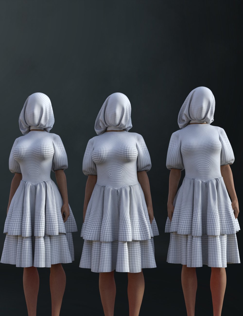 dForce Shy Girl Outfit For Genesis 8 and 8.1 Females by: fefecoolyellow, 3D Models by Daz 3D