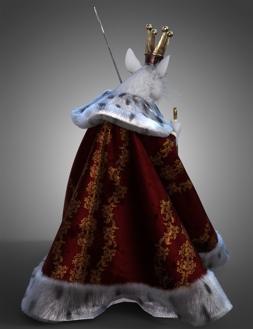 dForce Mouse King Cape and Accessories for Genesis 8.1 Males dForce Mouse King Cape and Accessories for Genesis 8.1 Males by: JoeQuick, 3D Models by Daz 3D
