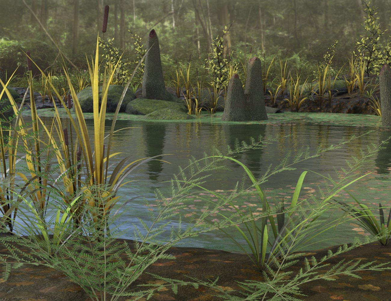 Muelsfell Modular Murky Swamplands by: E-Arkham, 3D Models by Daz 3D
