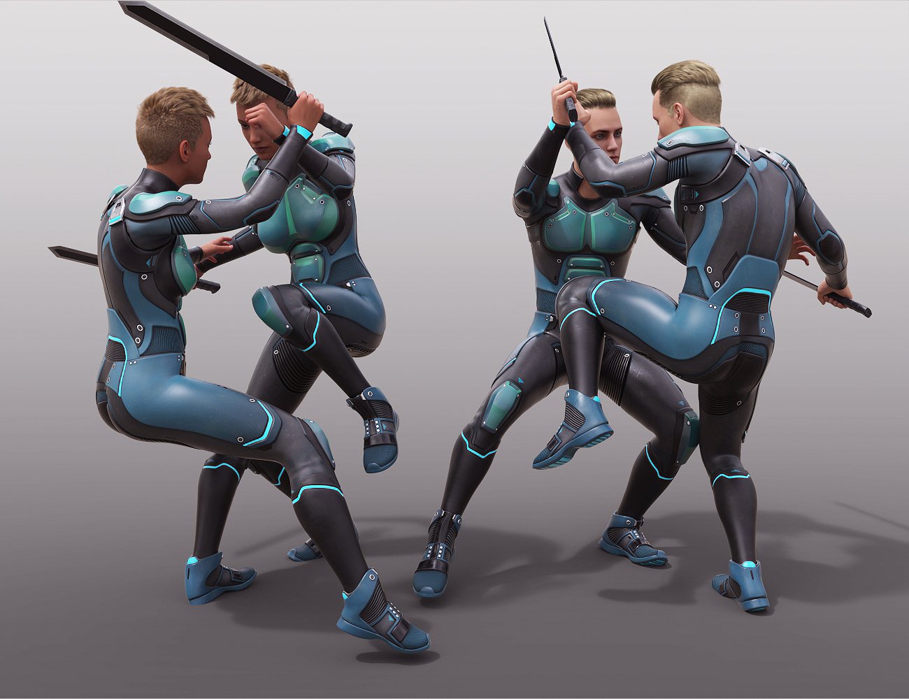 Sci-Fi Sword and Fighting Poses for Genesis 8 Sci-Fi Sword and Fighting Poses for Genesis 8 by: Porsimo, 3D Models by Daz 3D