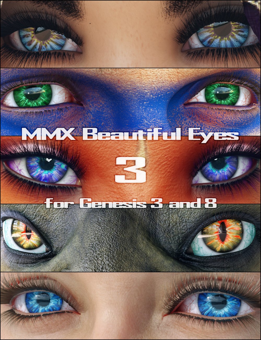 MMX Beautiful Eyes 3 for Genesis 3, 8 and 8.1 by: Mattymanx, 3D Models by Daz 3D