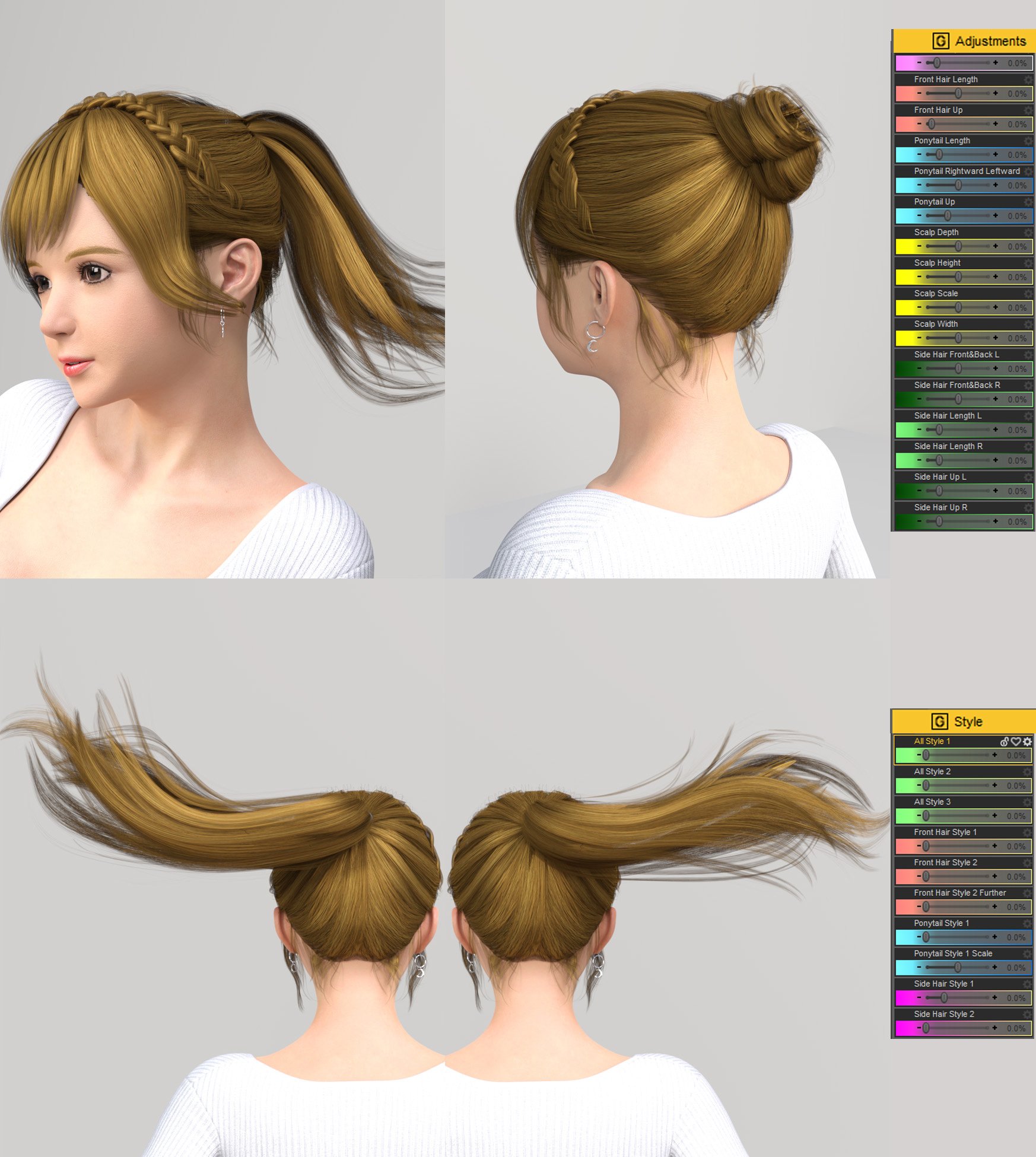 Rikka Character and Rikka Hair for Genesis 8 and 8.1 Females by: Panda, 3D Models by Daz 3D