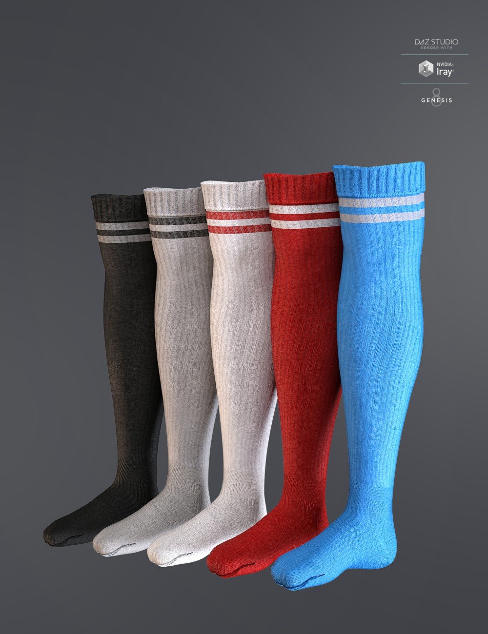 AJC Pro Skate Sneakers and Socks for Genesis 8 and 8.1 Females by: adeilsonjc, 3D Models by Daz 3D
