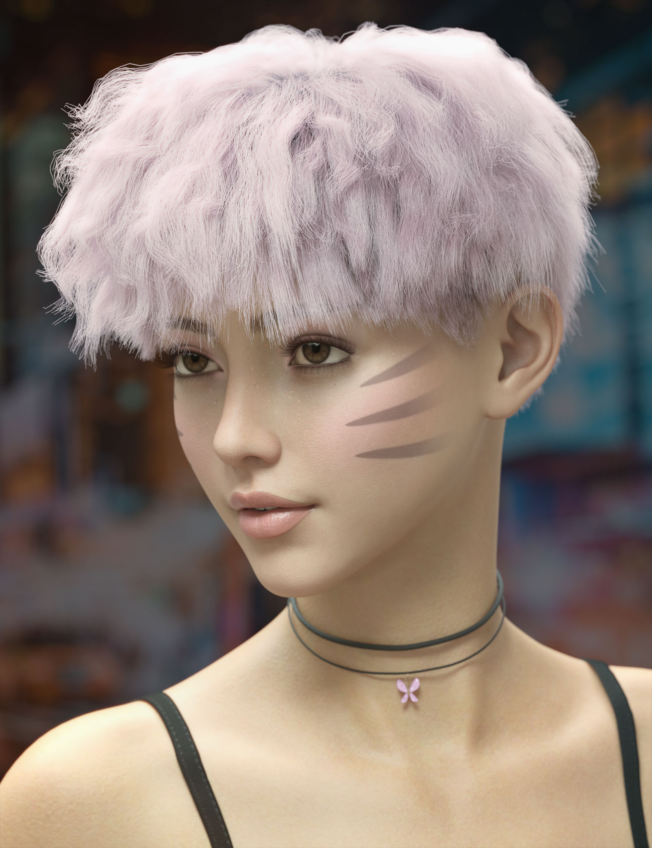 dForce Jimmin Hair for Genesis 8 and 8.1 by: AprilYSH, 3D Models by Daz 3D