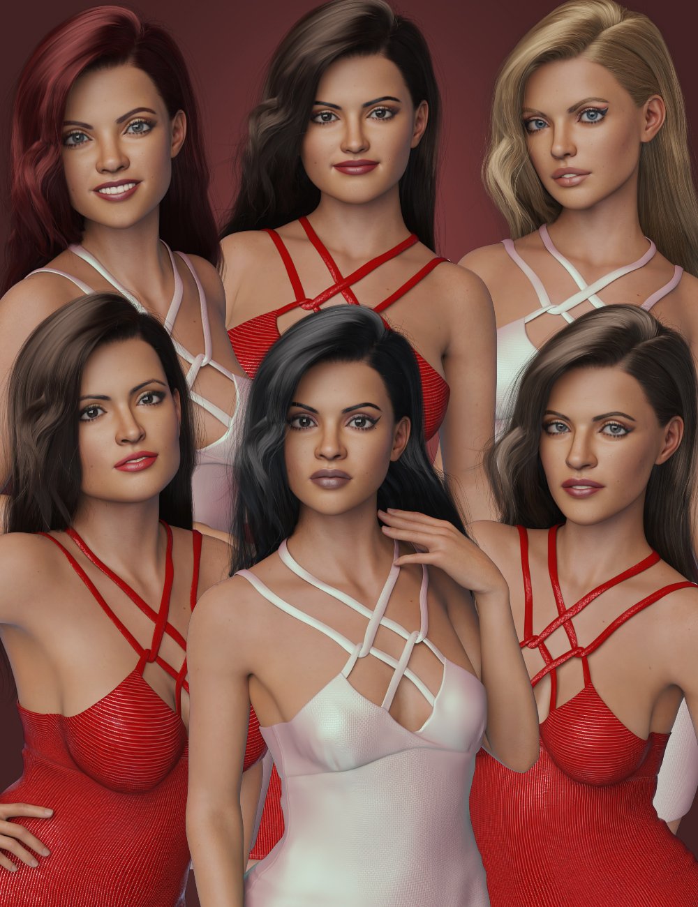 Real Faces and Bodies for Rosa Maria 8.1 by: maelwenn, 3D Models by Daz 3D
