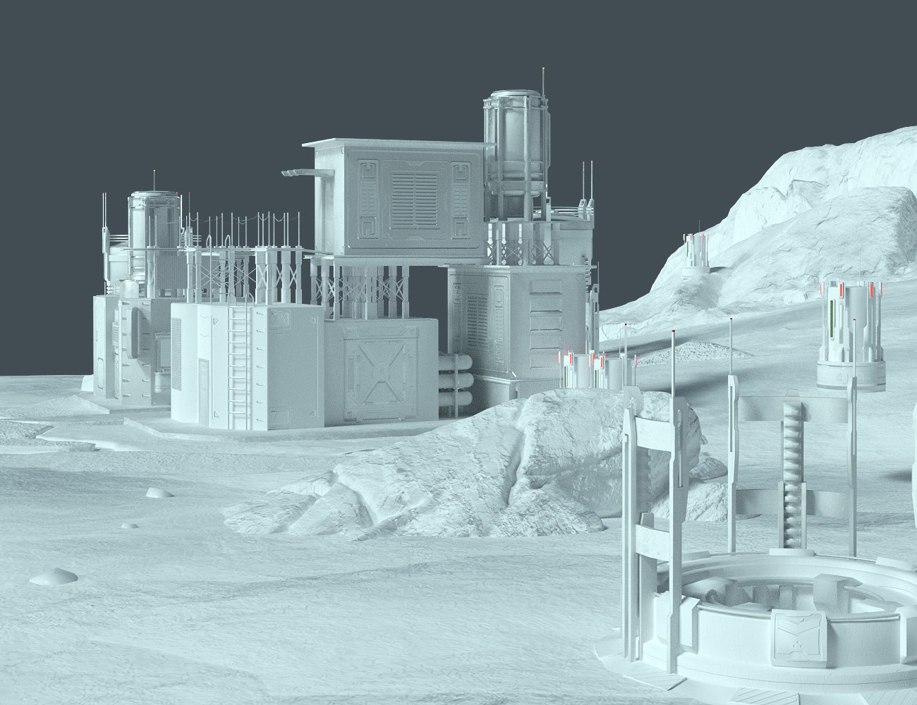 Frost Zone Mining Frost Zone Mining by: The AntFarm, 3D Models by Daz 3D