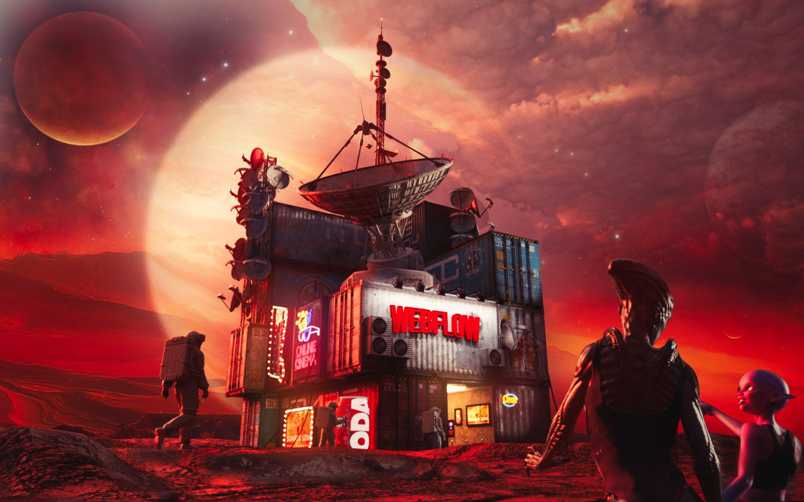 Martian Movie Theater by: Ansiko, 3D Models by Daz 3D
