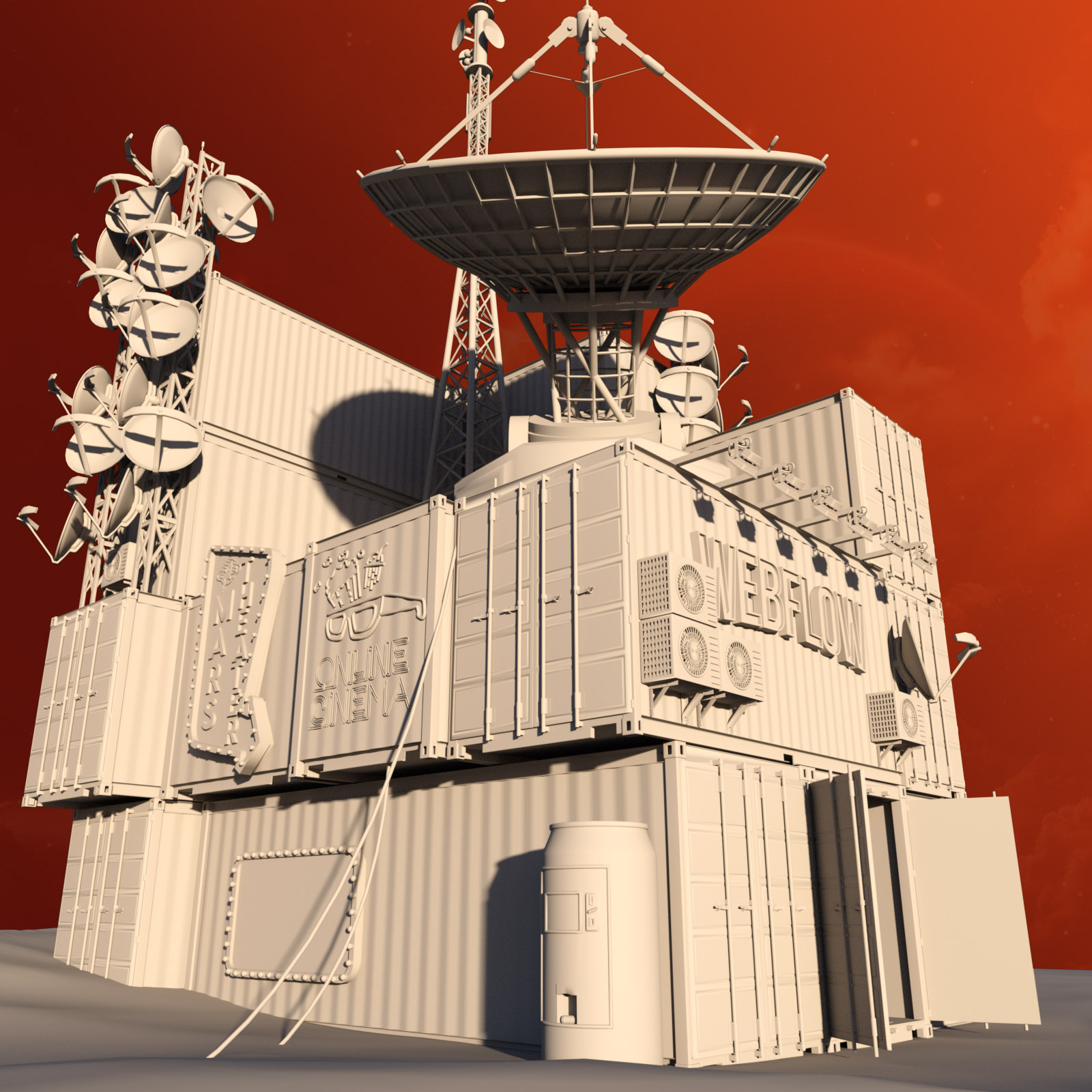 Martian Movie Theater Martian Movie Theater by: Ansiko, 3D Models by Daz 3D