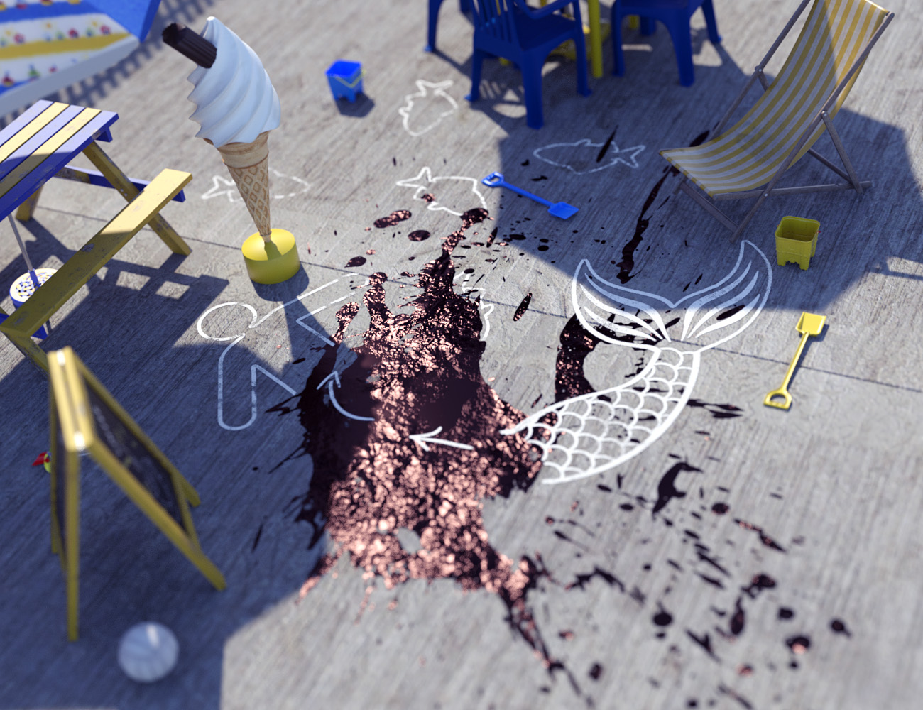 Chalk It Up! Murderous Mayhem by: ForbiddenWhispersDavid Brinnen, 3D Models by Daz 3D