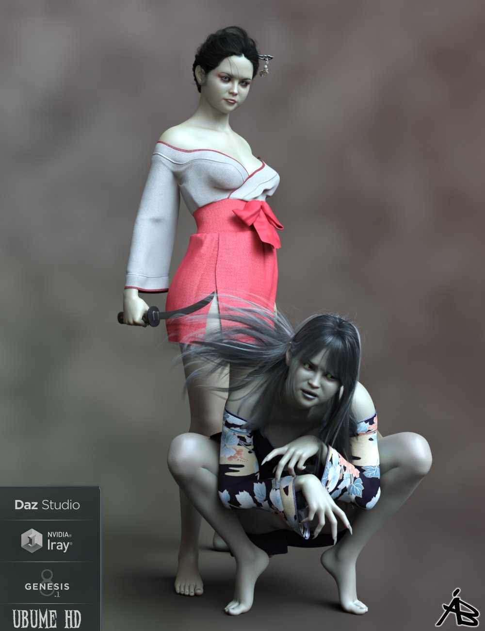 AB Ubume HD for Genesis 8.1 Female by: AuraBianca, 3D Models by Daz 3D