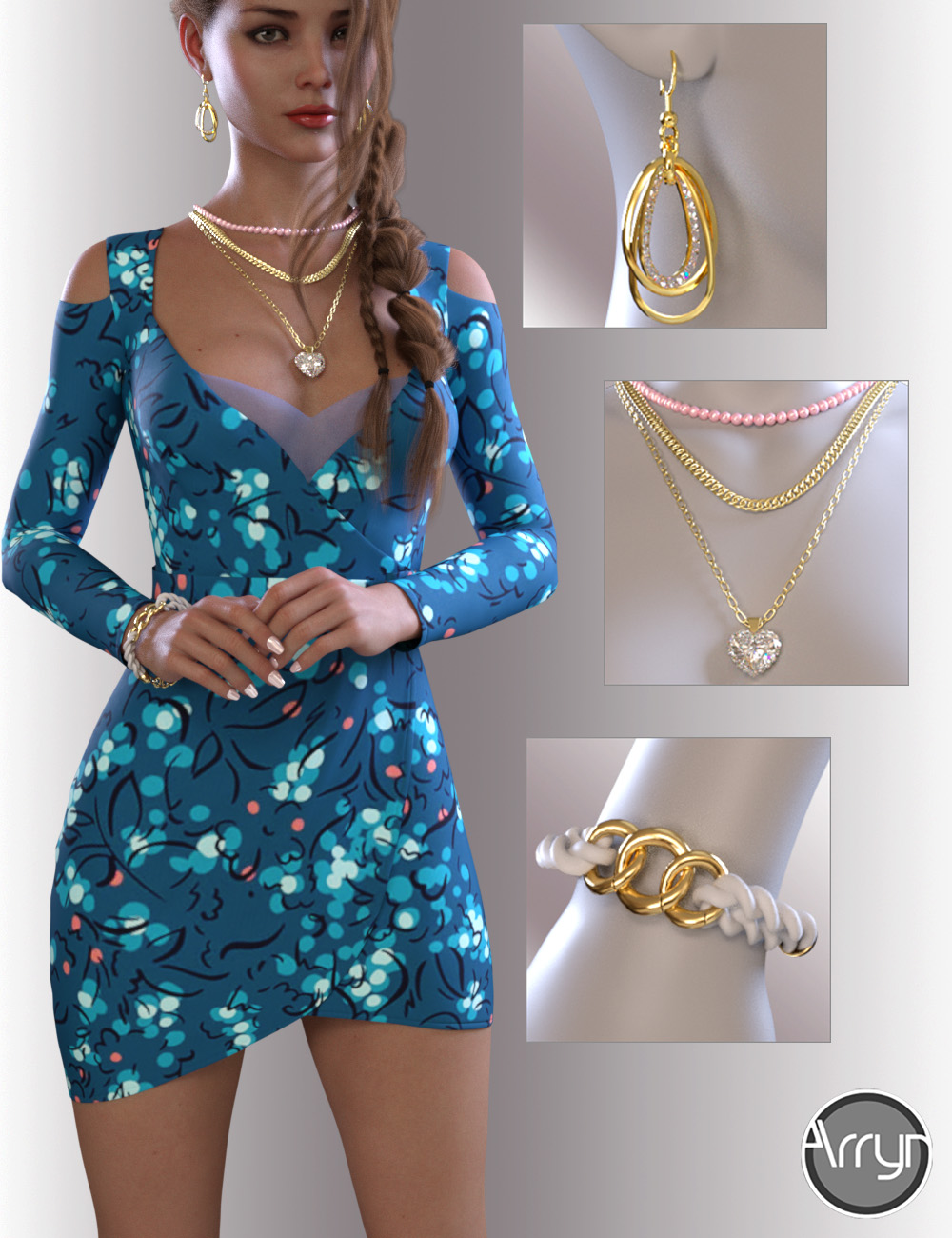 dForce Zoe Outfit for Genesis 8.1 Females by: OnnelArryn, 3D Models by Daz 3D