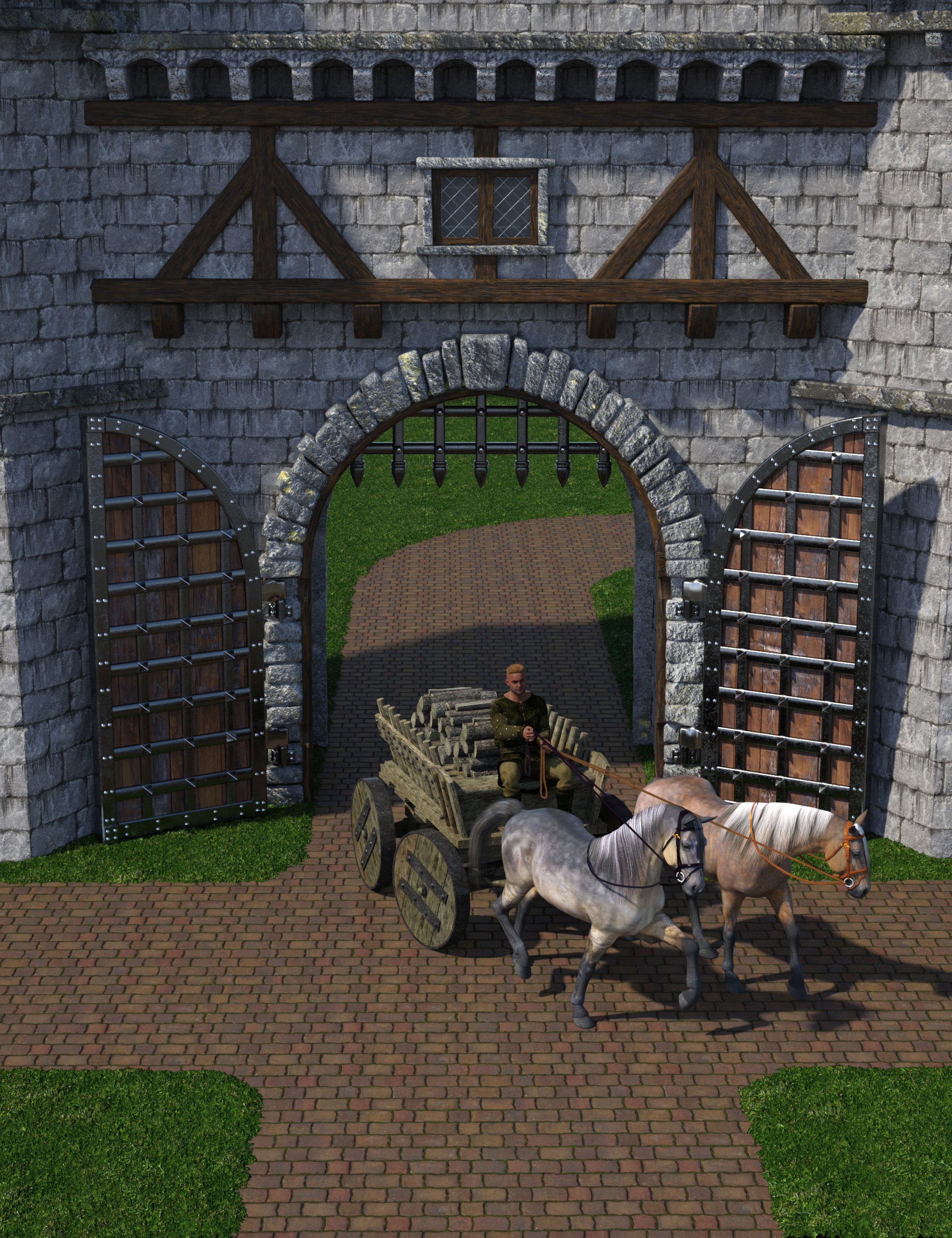 Medieval Village Walls Construction Set Medieval Village Walls Construction Set by: The Alchemist, 3D Models by Daz 3D