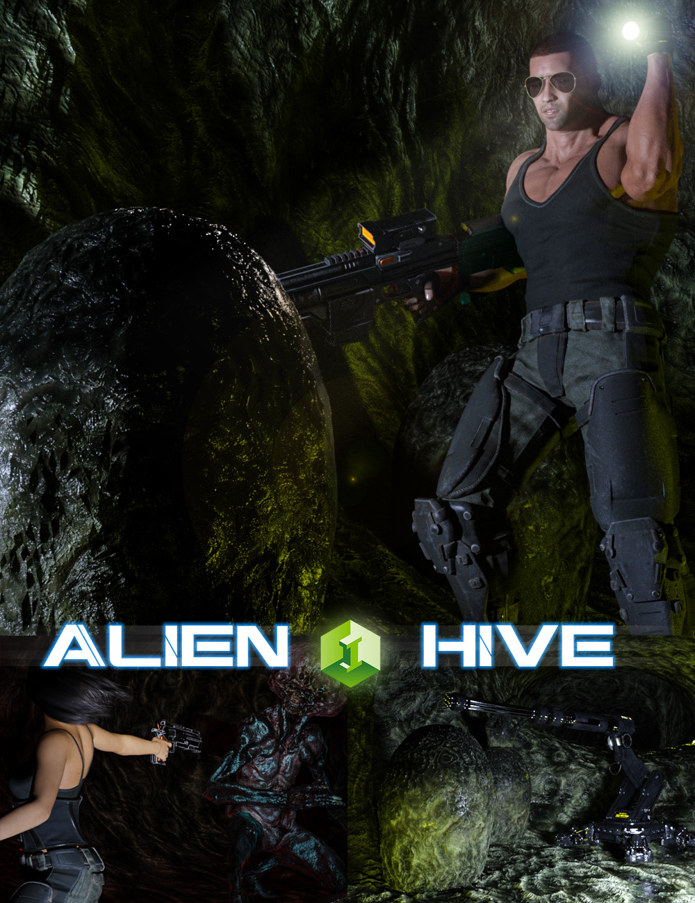 Alien Hive by: JDA HDRI, 3D Models by Daz 3D