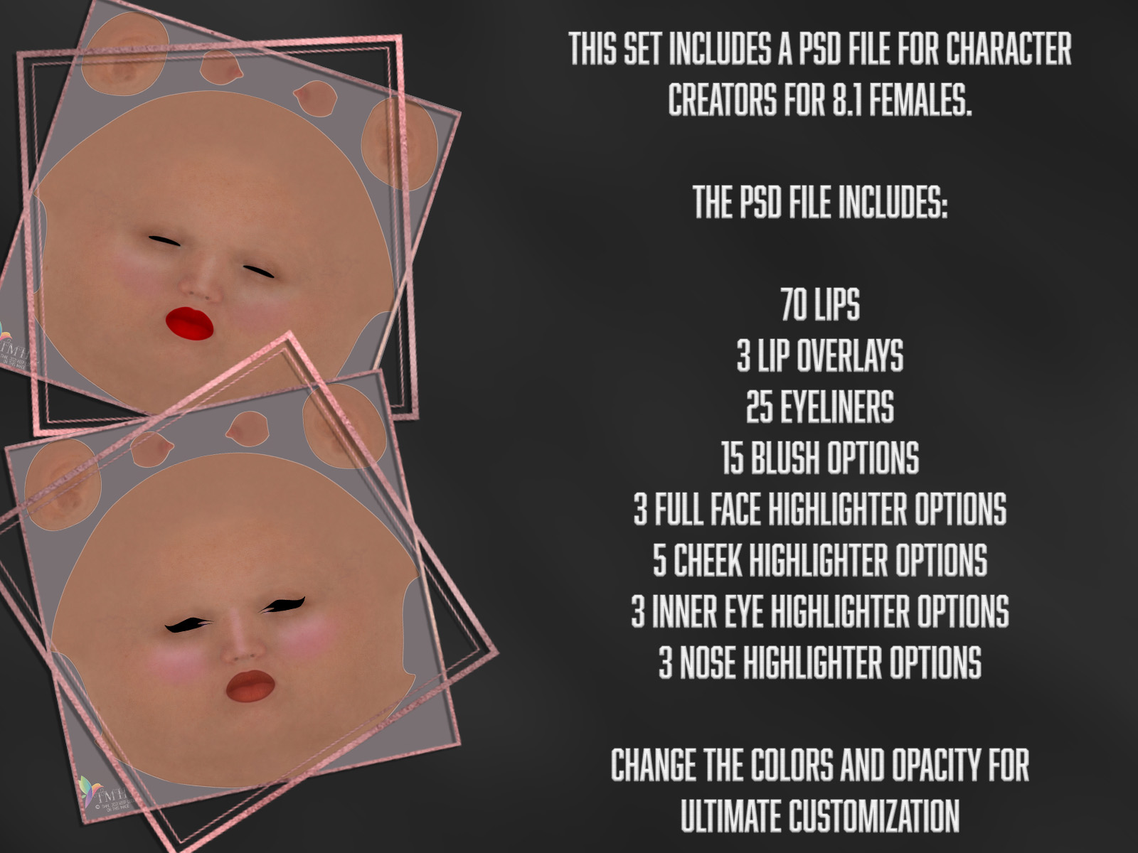 Twizted Makeup Merchant Resource for Genesis 8.1 Female by: TwiztedMetal, 3D Models by Daz 3D