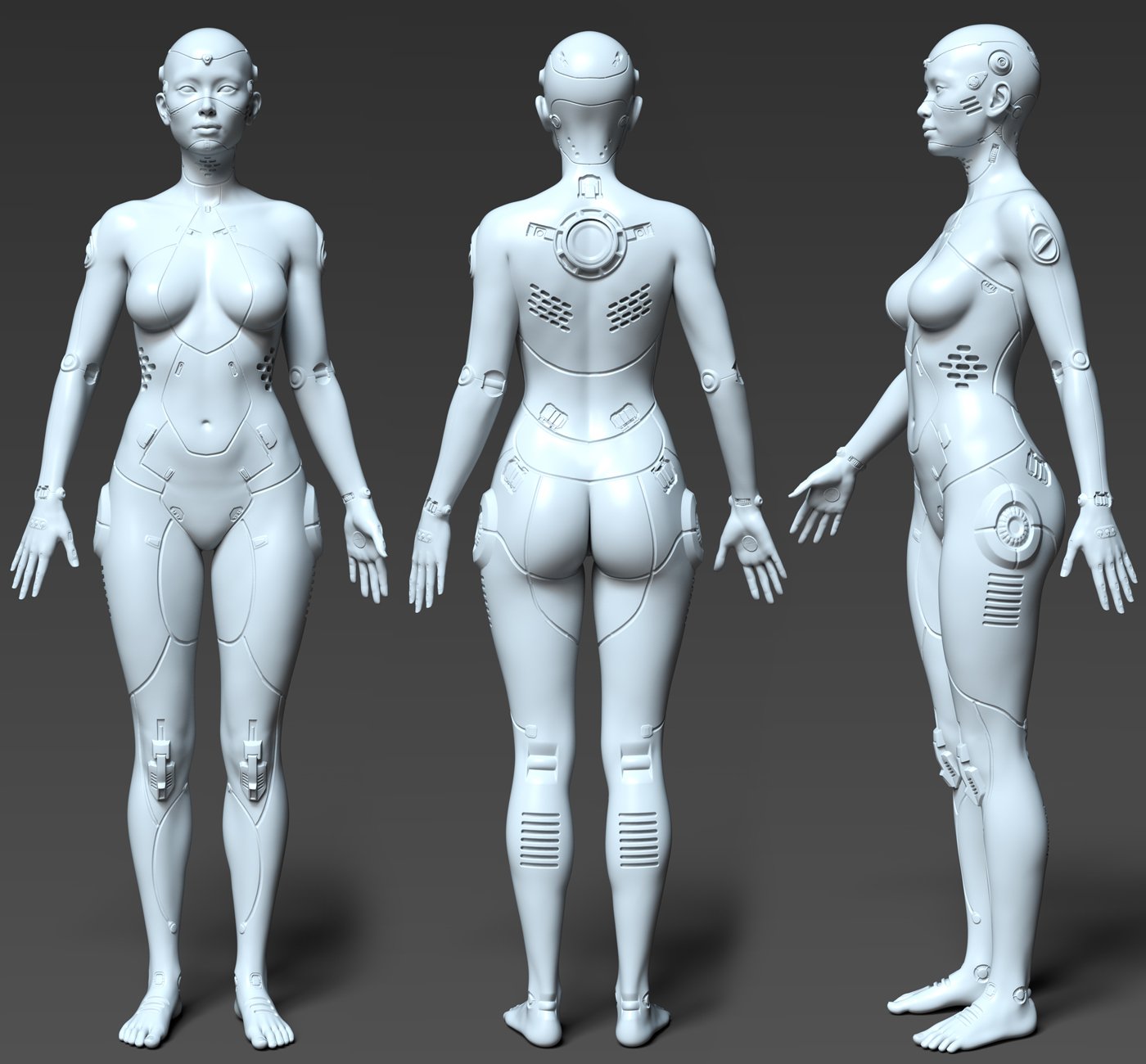 Amatera Cyborg HD for Genesis 8.1 Female by: Pixelunashadownet, 3D Models by Daz 3D