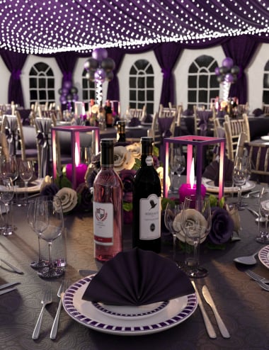 Dinner Party Themes by: Merlin Studios, 3D Models by Daz 3D