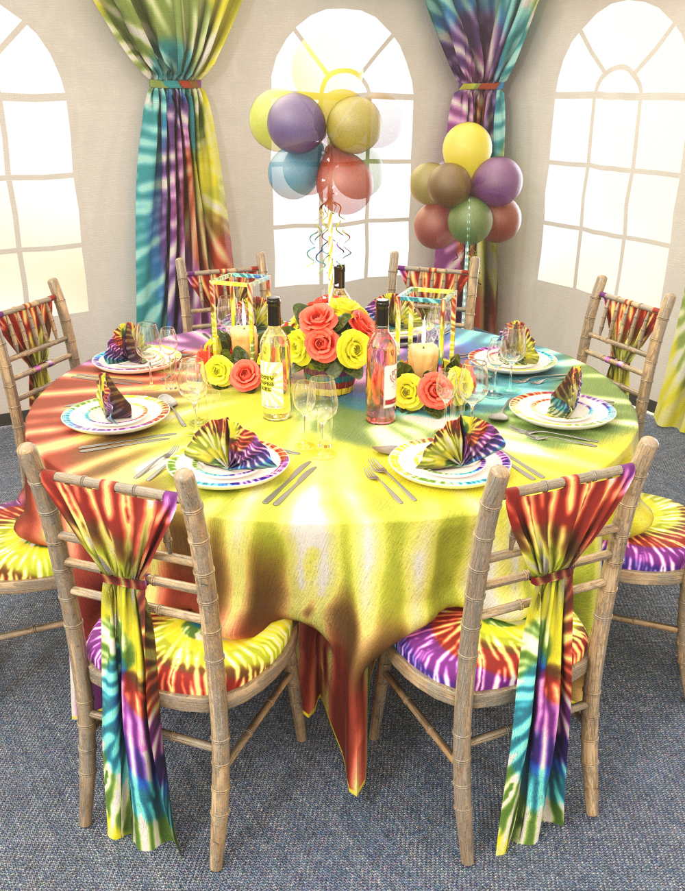 Dinner Party Themes Dinner Party Themes by: Merlin Studios, 3D Models by Daz 3D