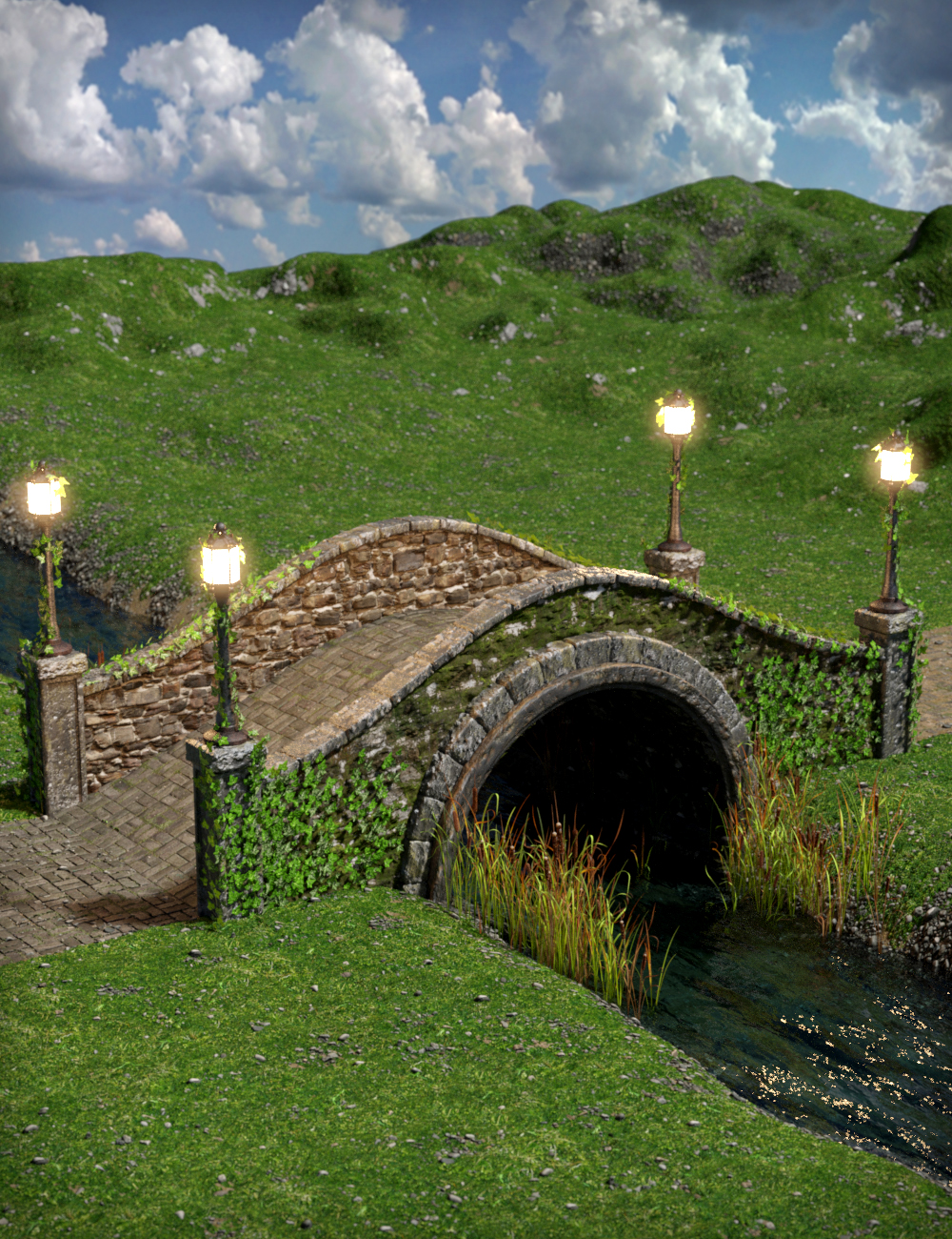 Medieval Village Bridge by: The Alchemist, 3D Models by Daz 3D