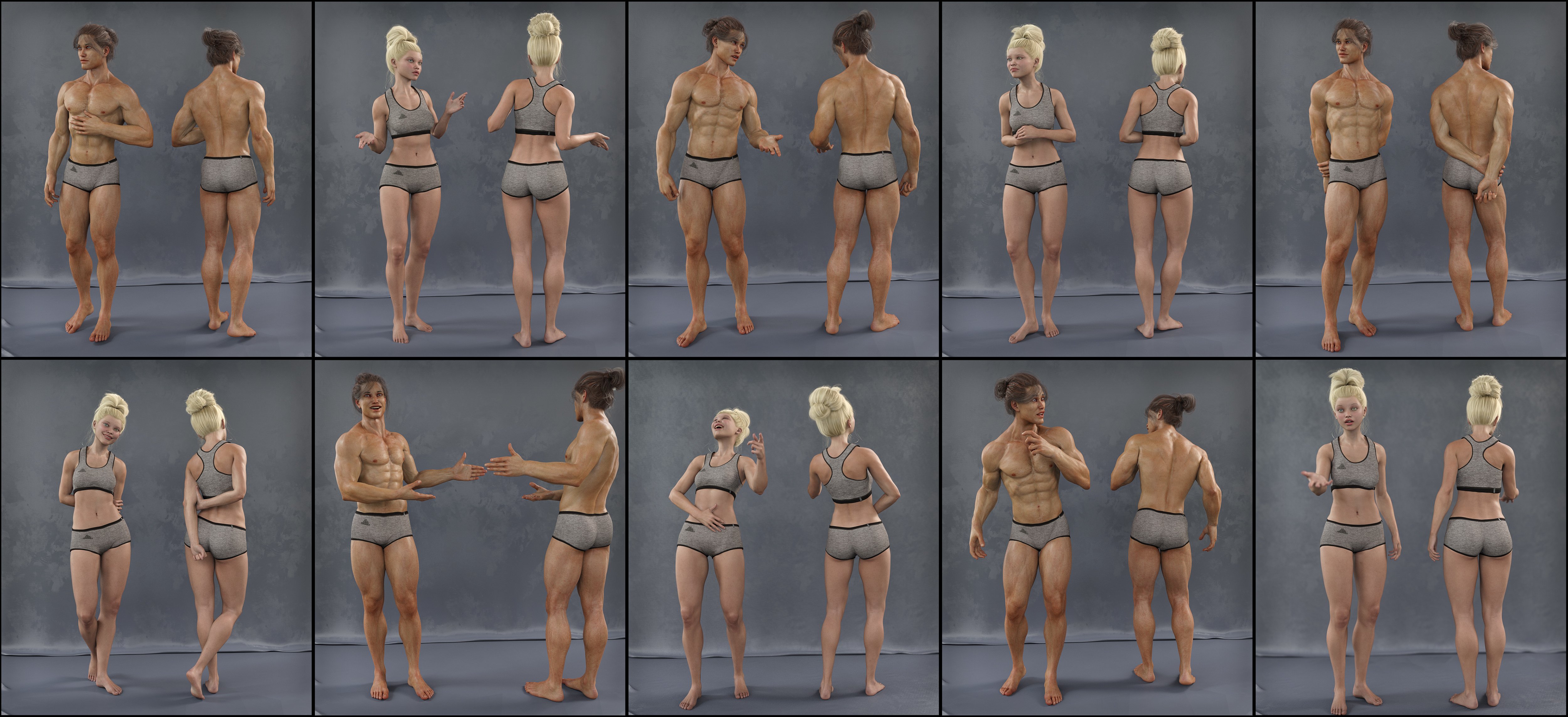 Standing Conversation Poses for Genesis 8 by: Aeon Soul, 3D Models by Daz 3D