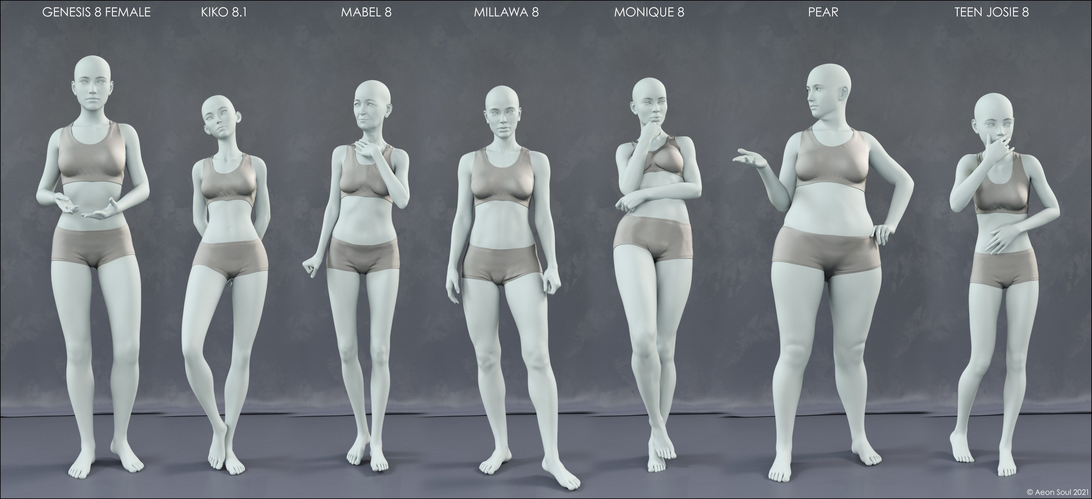Standing Conversation Poses for Genesis 8 by: Aeon Soul, 3D Models by Daz 3D