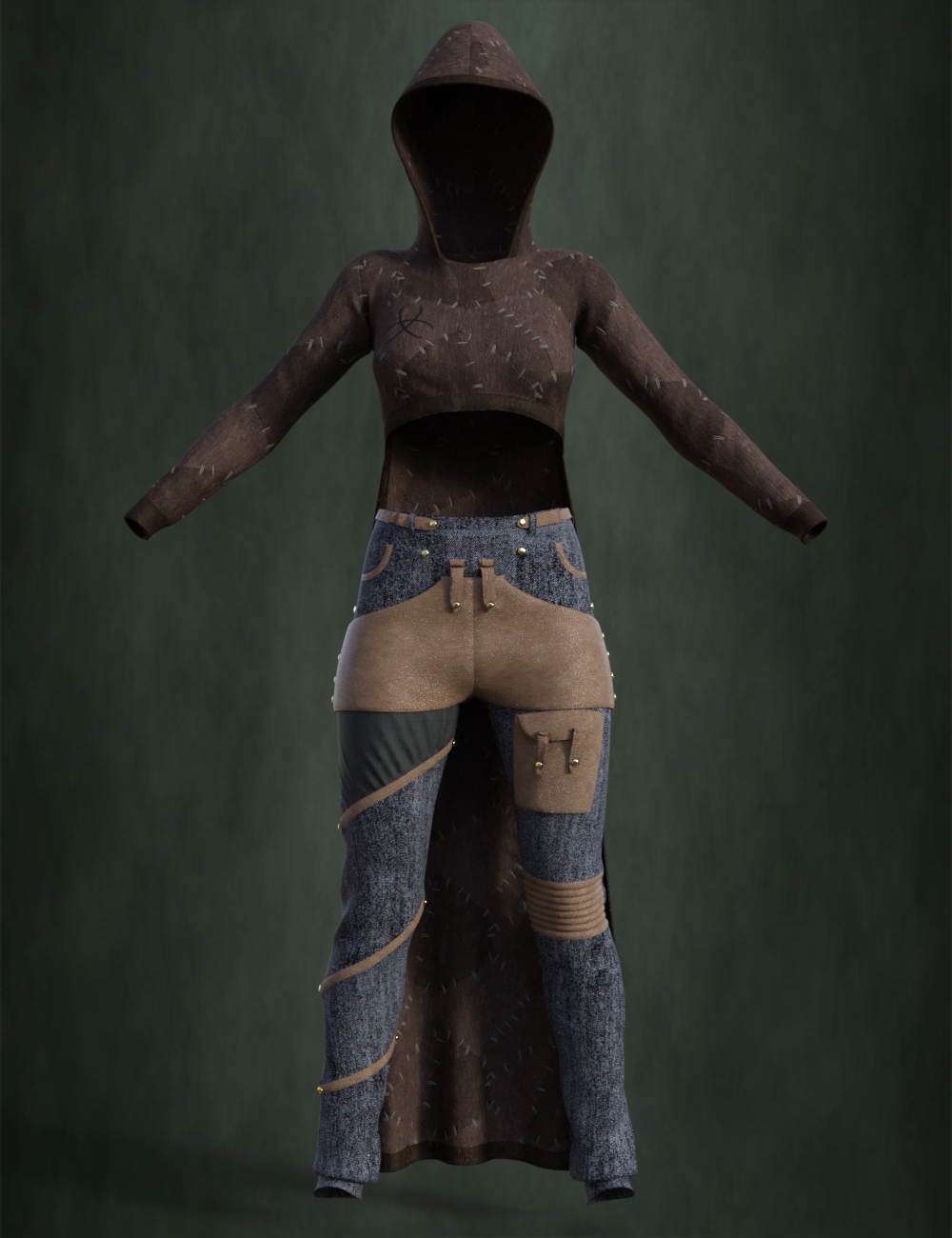 Raz and Modern Wasteland Outfit for Genesis 8.1 Female | Daz 3D